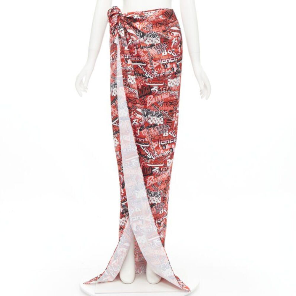 Balenciaga 2019 Wrap Tie Maxi Skirt
